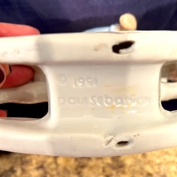 Vintage Paul Sebastian Porcelain Girl on Rocking Horse from 1991 - Picture 4 of 10